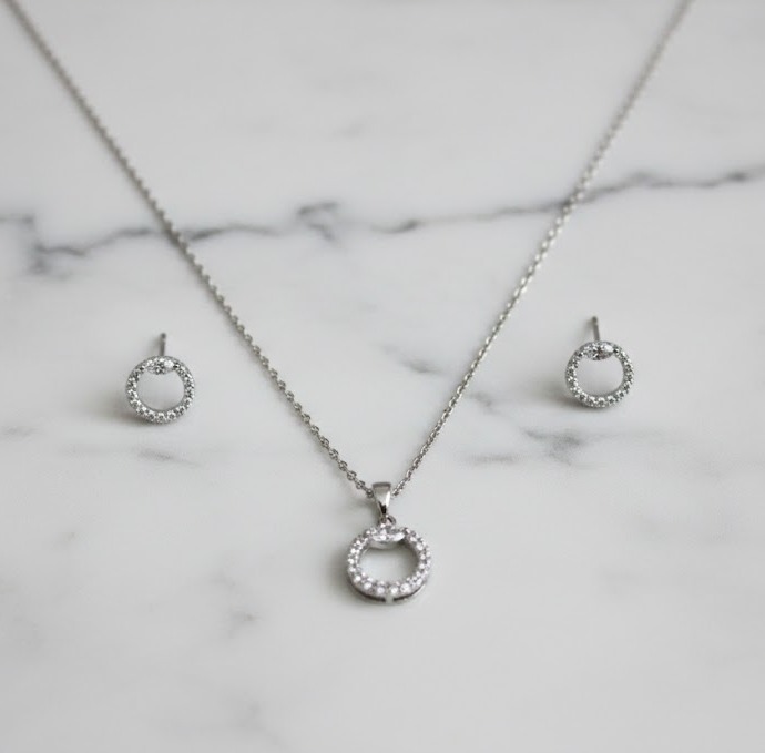 The "Ethereal Halo" Marquise & Pavé Necklace Set