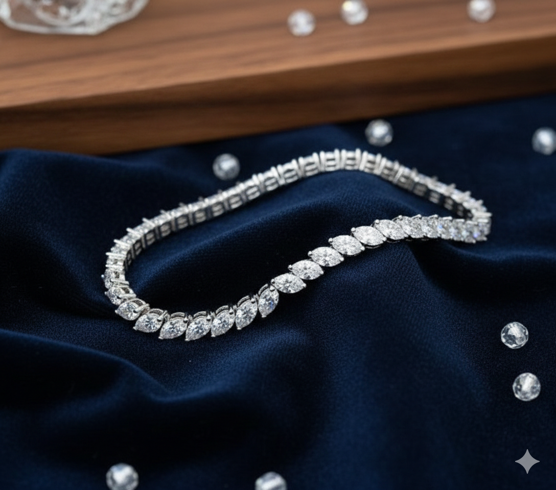 The Marquise Midnight Pears Bracelet