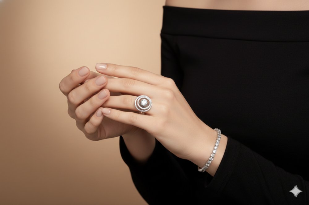 Sterling Silver Spiral Medallion Ring