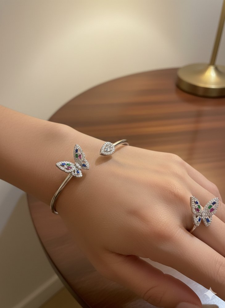 The Monarch Bloom - Butterfly Kada & Ring.