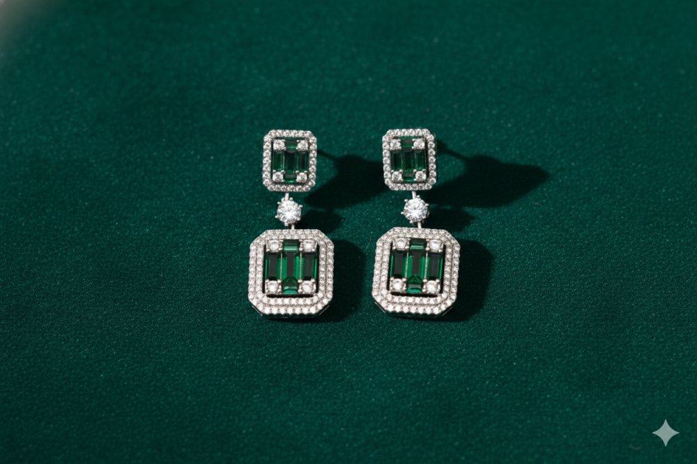 The Emerald Deco Grandeur Drops.