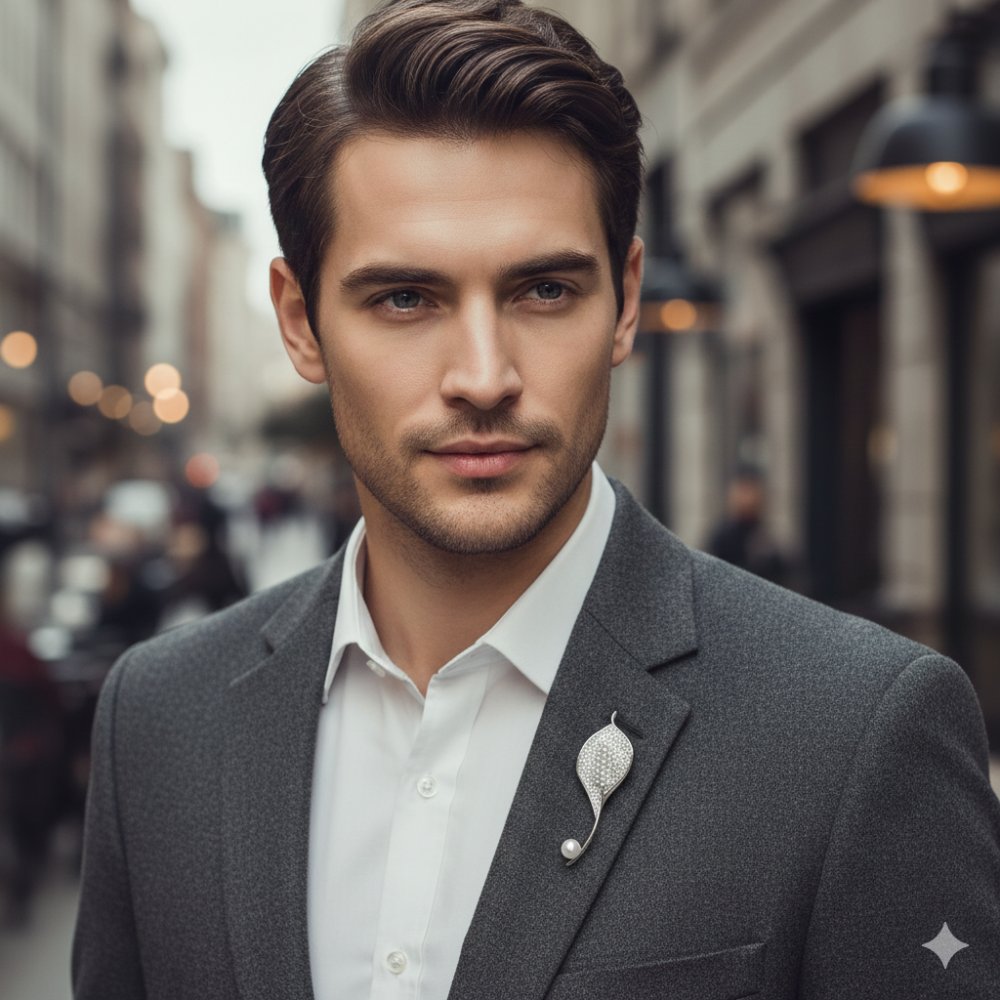 The Argent Leaf Pin.