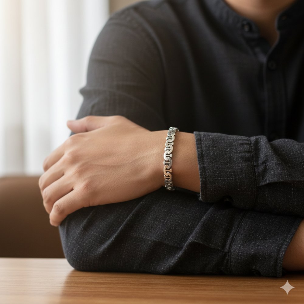 Sterling Silver Byzantine Link Bracelet