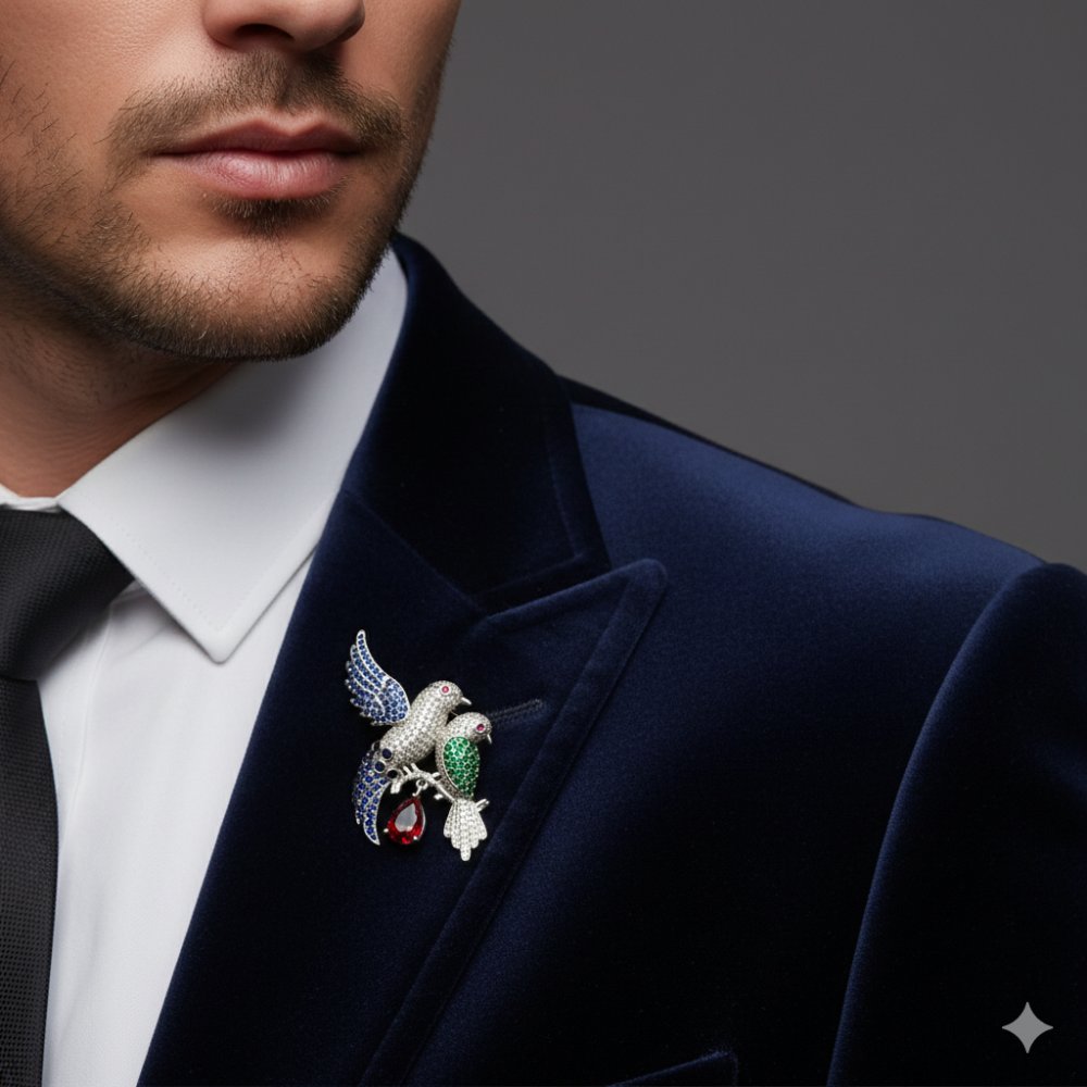 The Celestial Songbirds Brooch