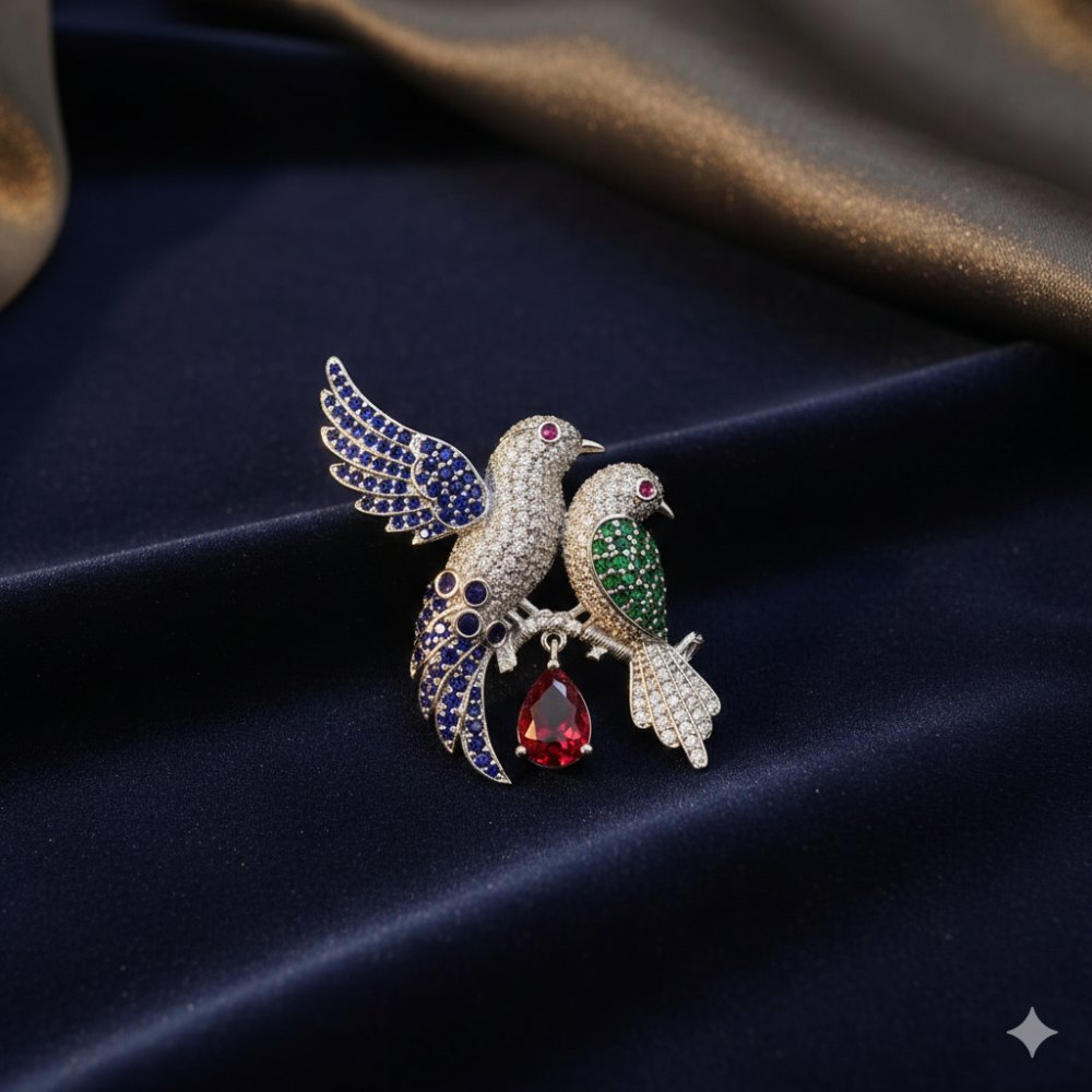 The Celestial Songbirds Brooch