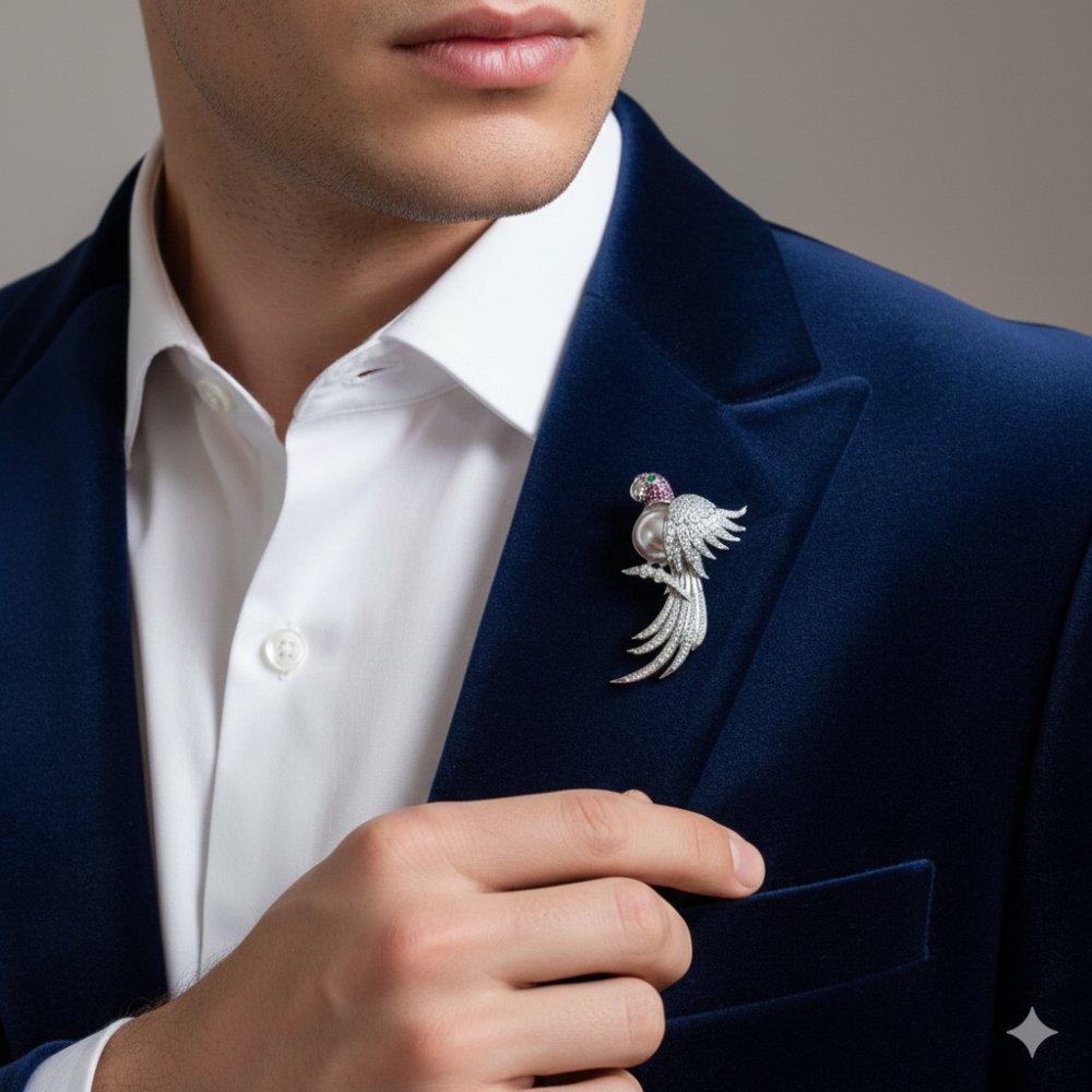 The Argent Parrot Brooch