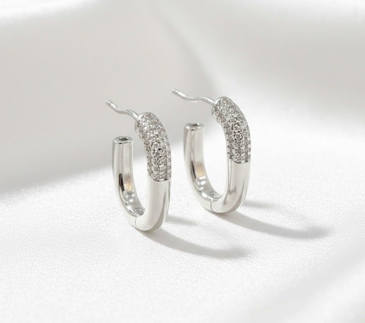 Aura Pave Hoops