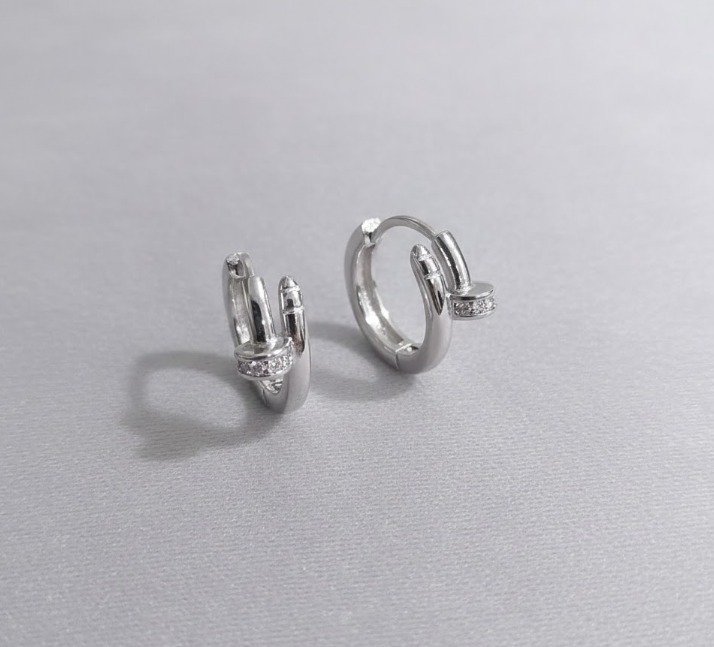 The Sterling Nail Hoops