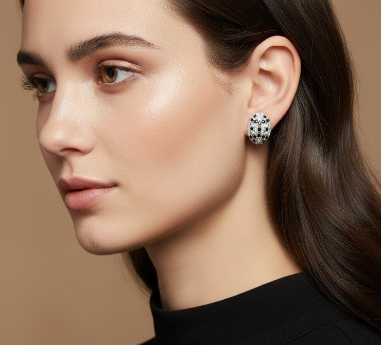 Midnight Mosaic Studs