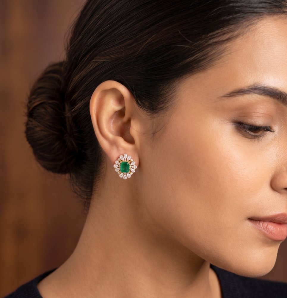 The Emerald Bloom Studs