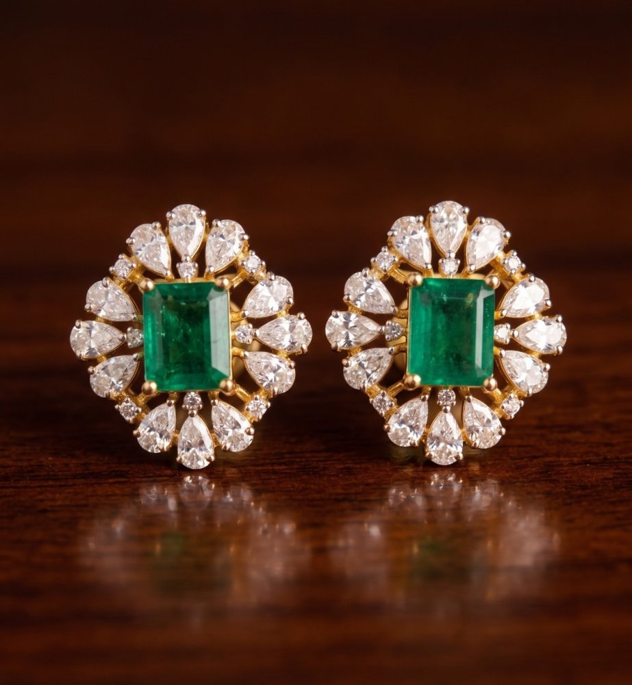 The Emerald Bloom Studs