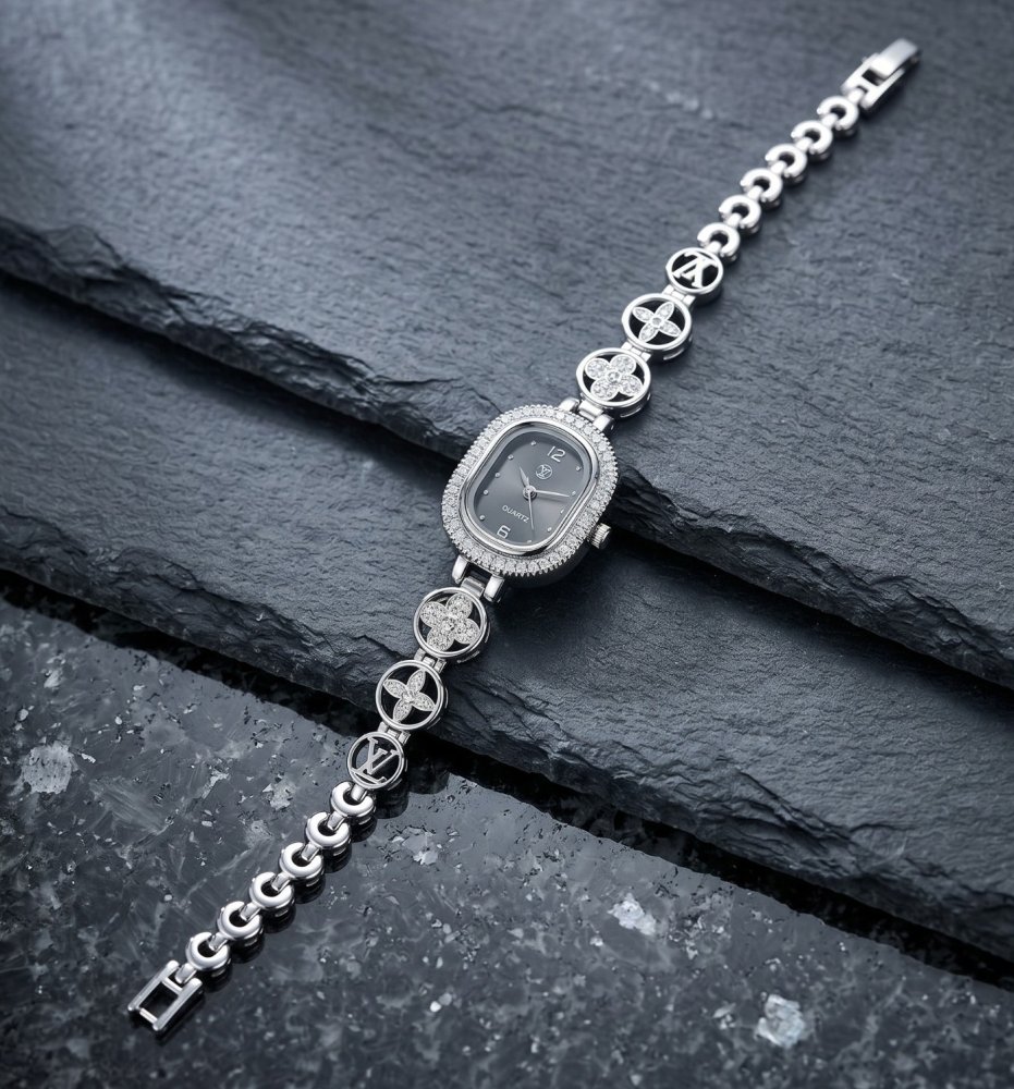 Lumière Floral Silver Watch
