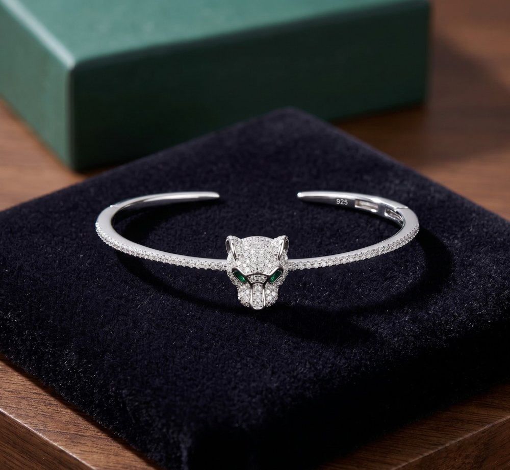 The Silver Panther Sleek Kada