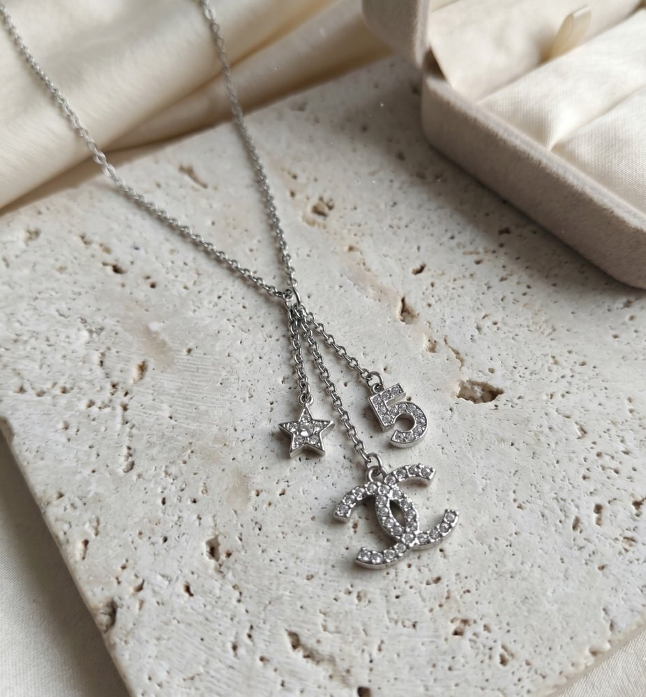 The Celestial "5" Drop Necklace