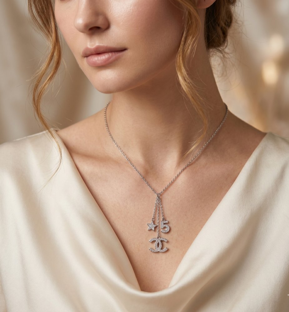 The Celestial "5" Drop Necklace