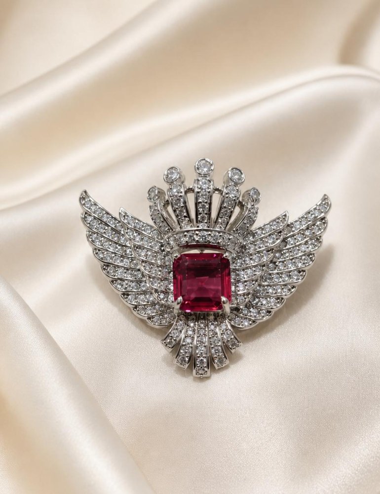 Royal Wing Crown Brooch