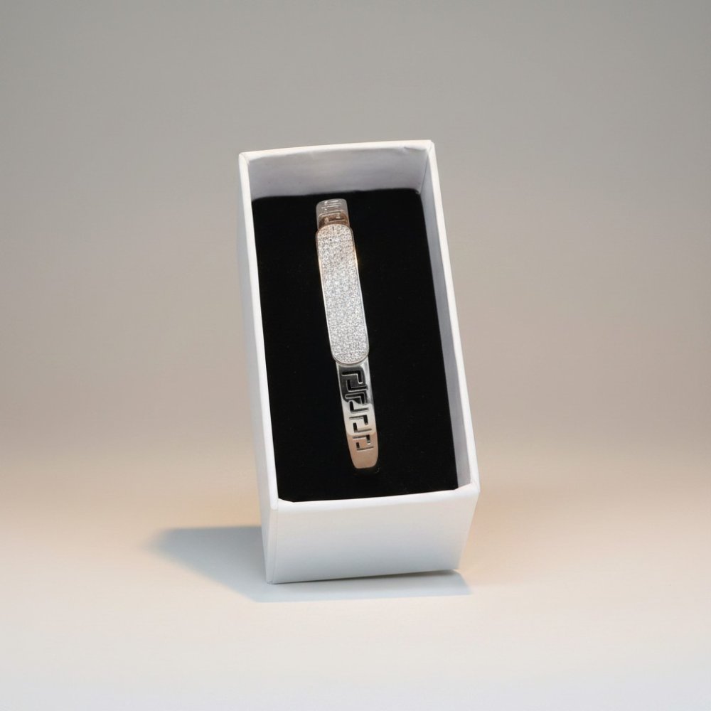 Geometric Pave Bangle