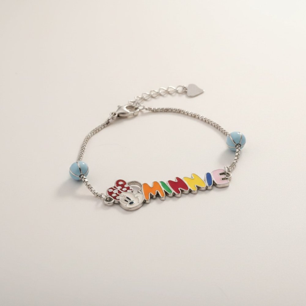 Rainbow Minnie Name Bracelet