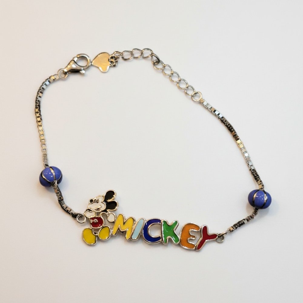 Mickey Playful Silver Bracelet
