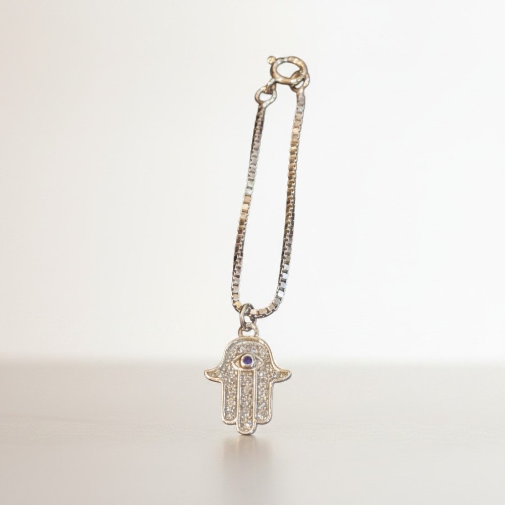 Mystic Hamsa Silver Watch Charm