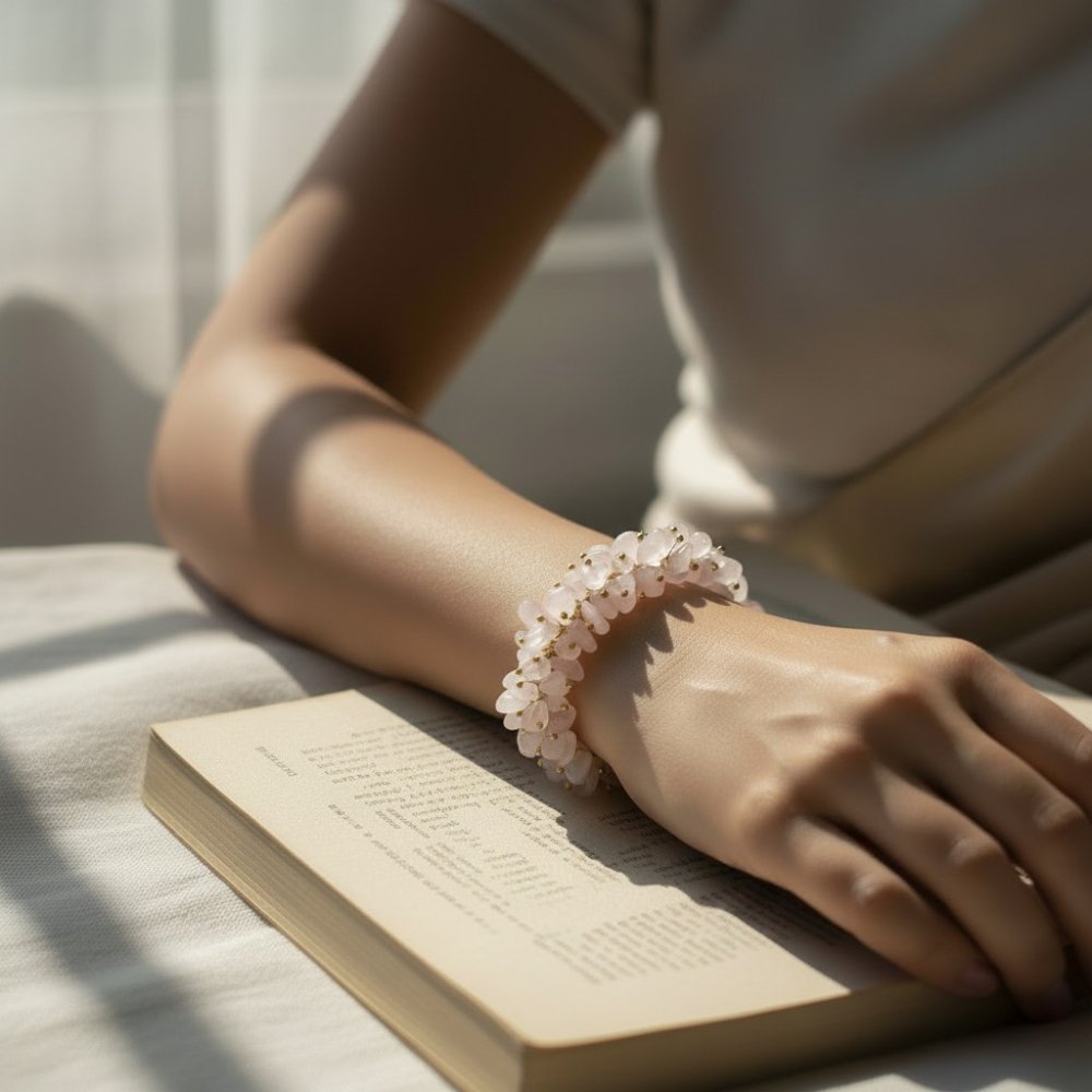 Rose Quartz Cascade Bracelet