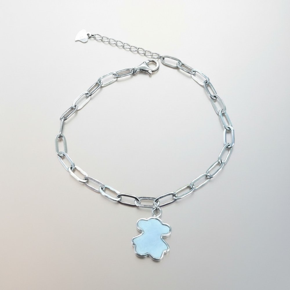Pastel Bear Link Chain Bracelet