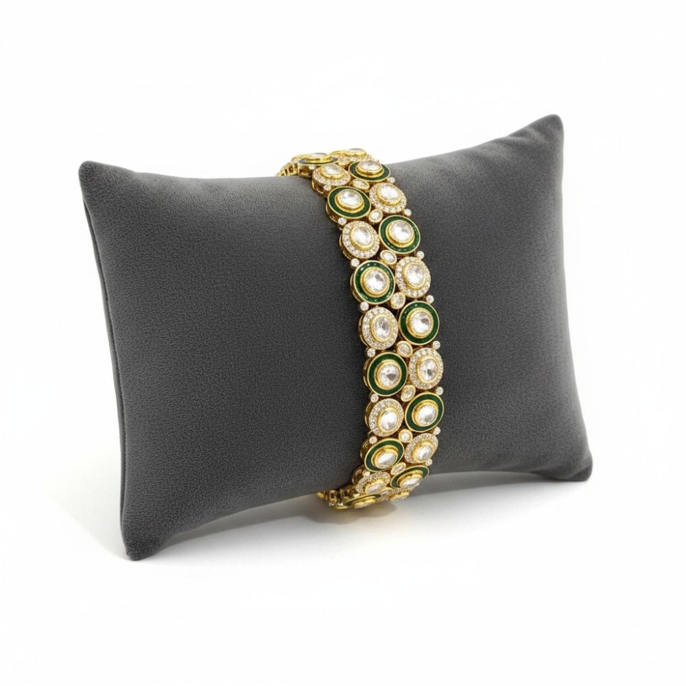 Emerald & Kundan Sterling Bracelets