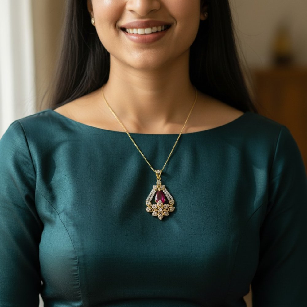 Ruby Bloom Pendant