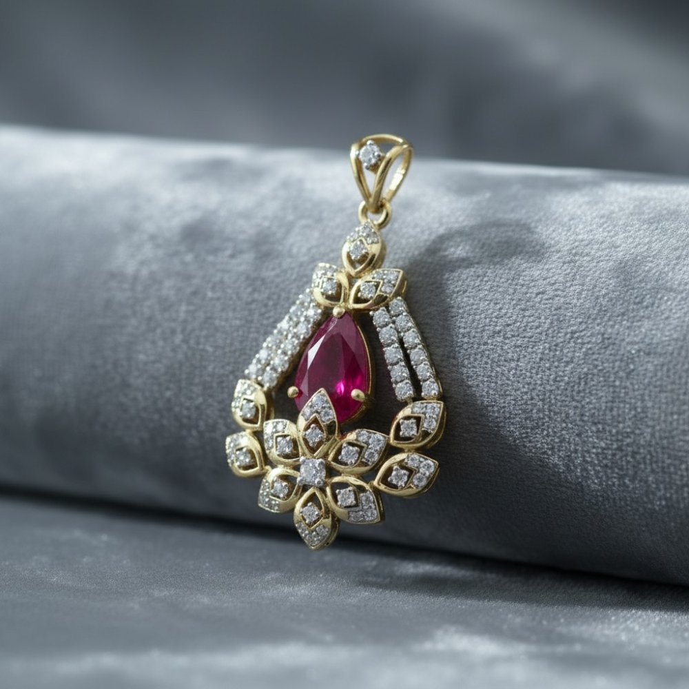 Ruby Bloom Pendant
