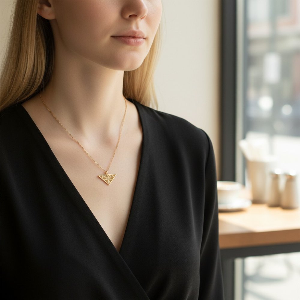 Prada Triangle Necklace