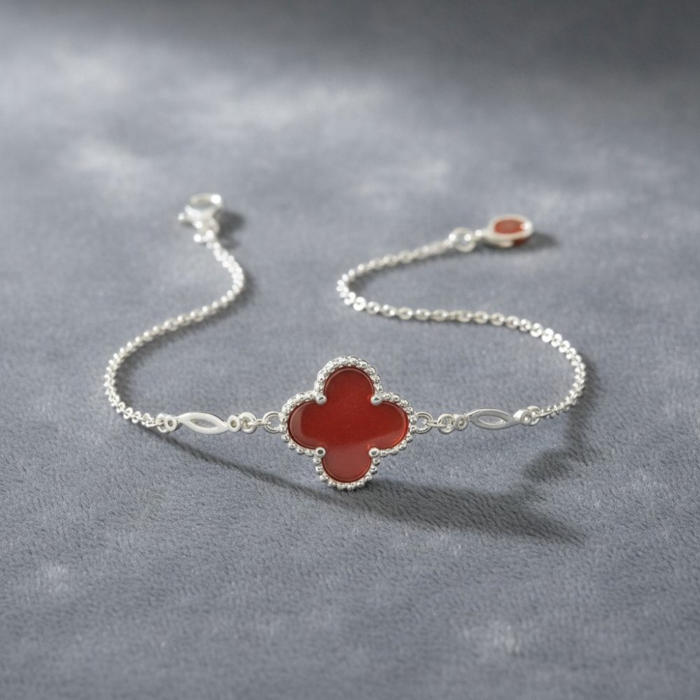 Crimson Clover Bracelet