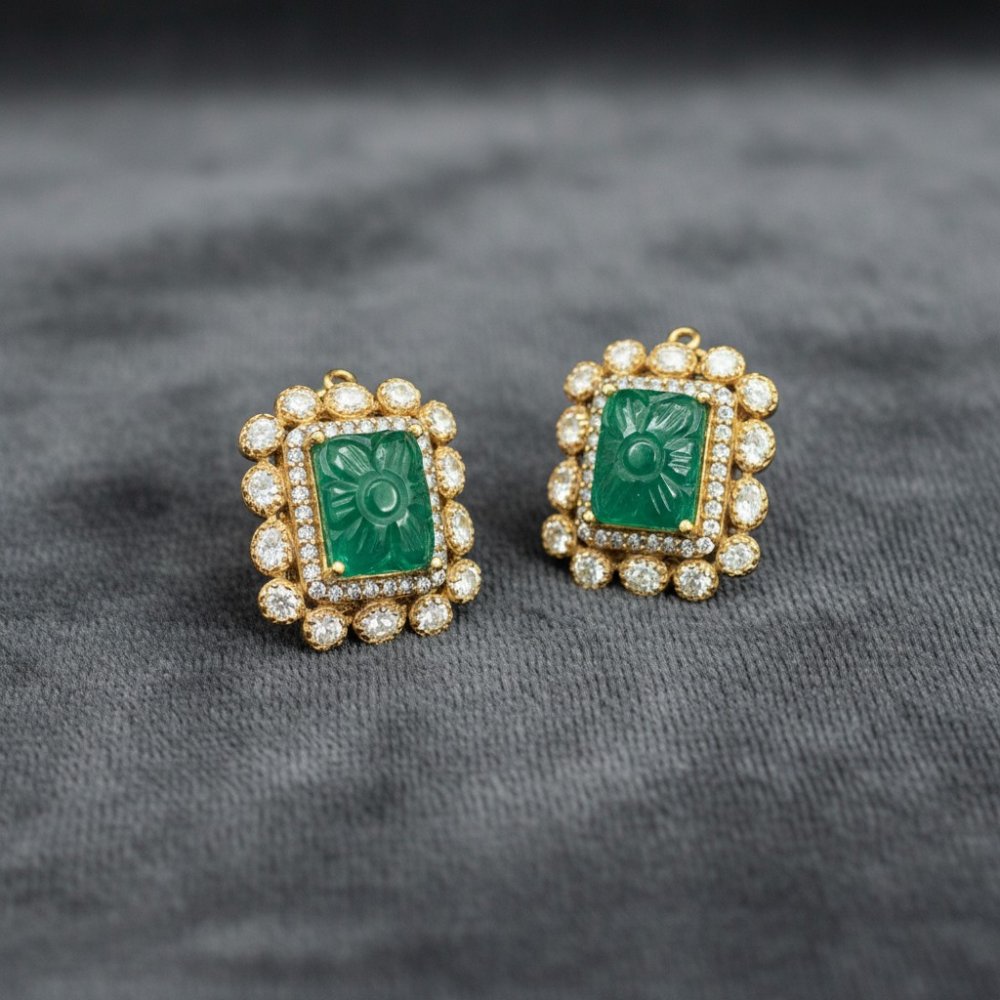 Emerald Bloom Studs