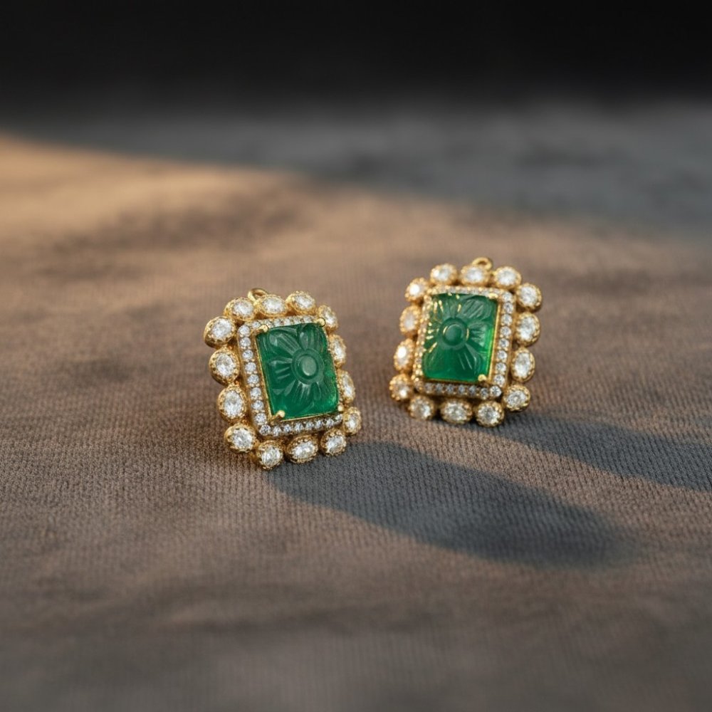 Emerald Bloom Studs
