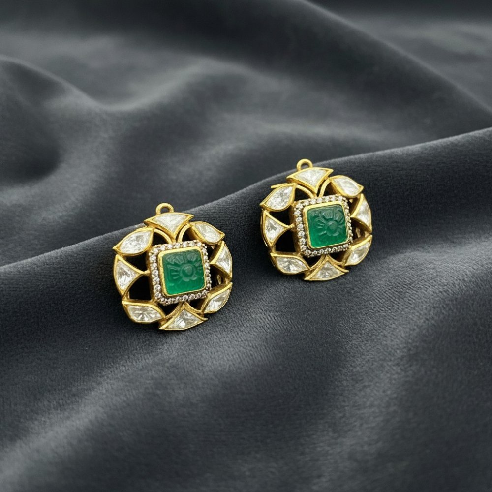 Emerald Aura Studs