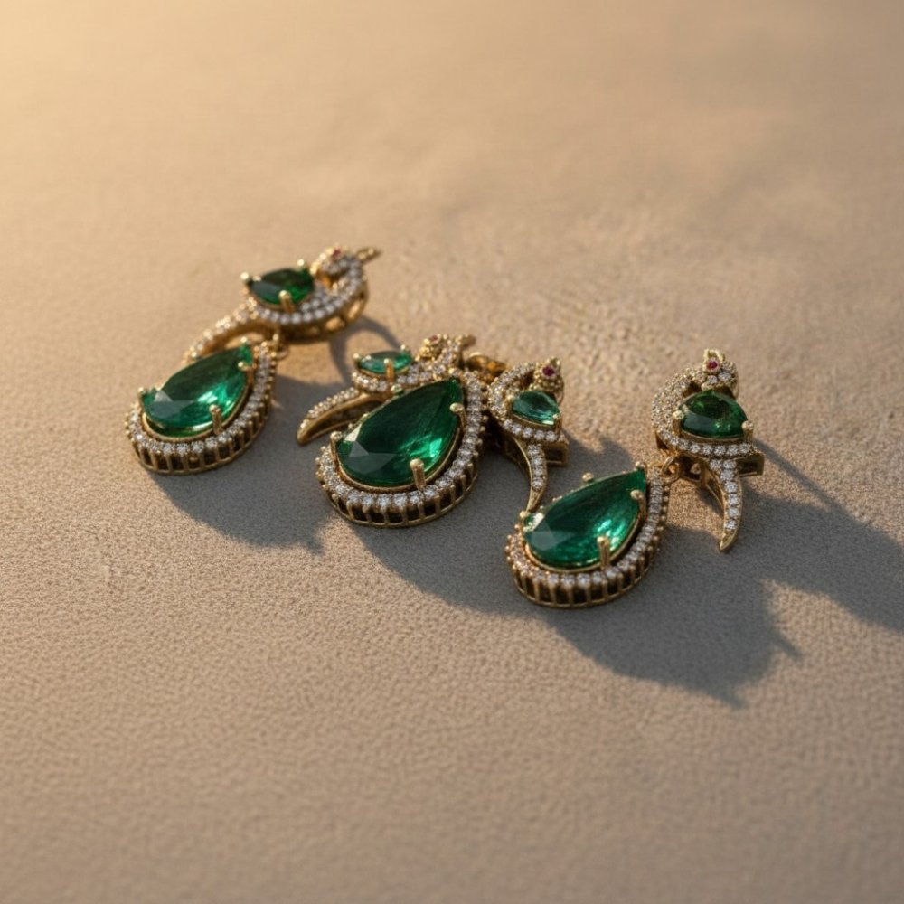 Mayura Emerald Set