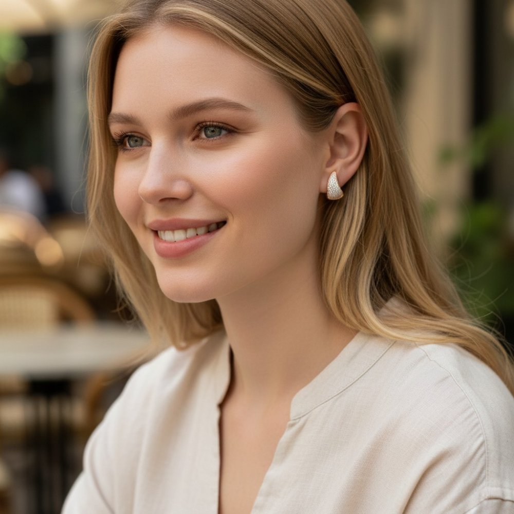 Aurelia Curved Pavé Studs