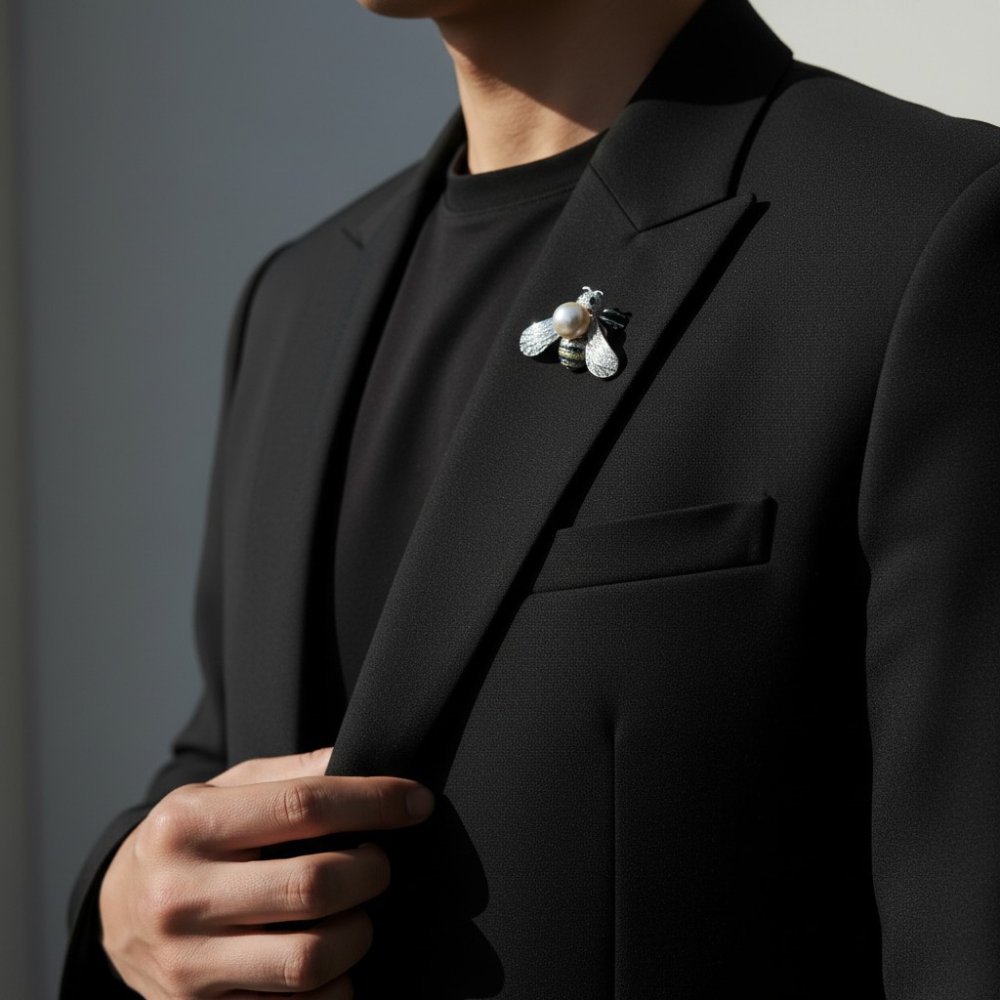 The Queen Bee Pearl Brooch