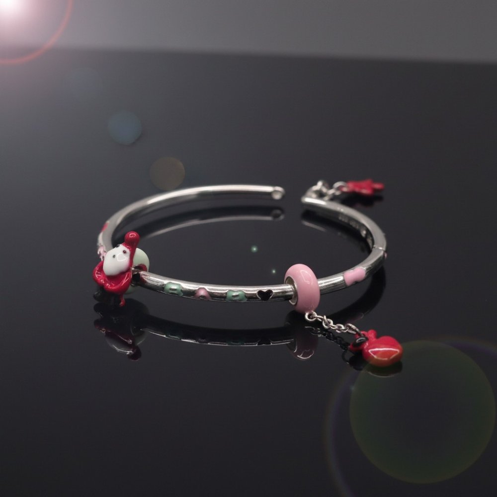 Tiny Charm Sterling Silver Kids Kada