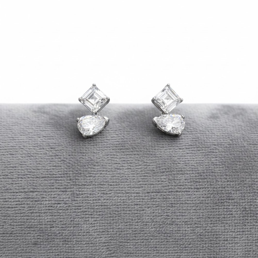 Dual-Cut Drop Earrings