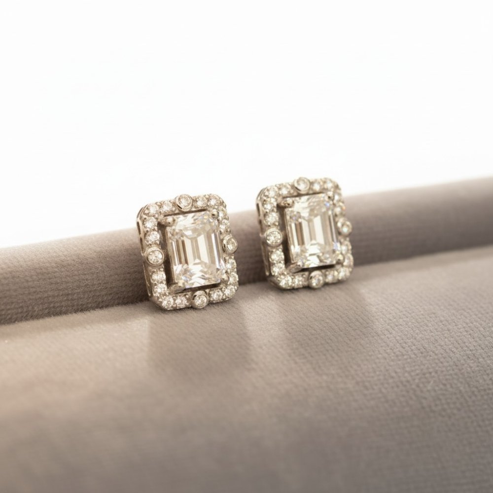 Classic Halo Rectangular Studs