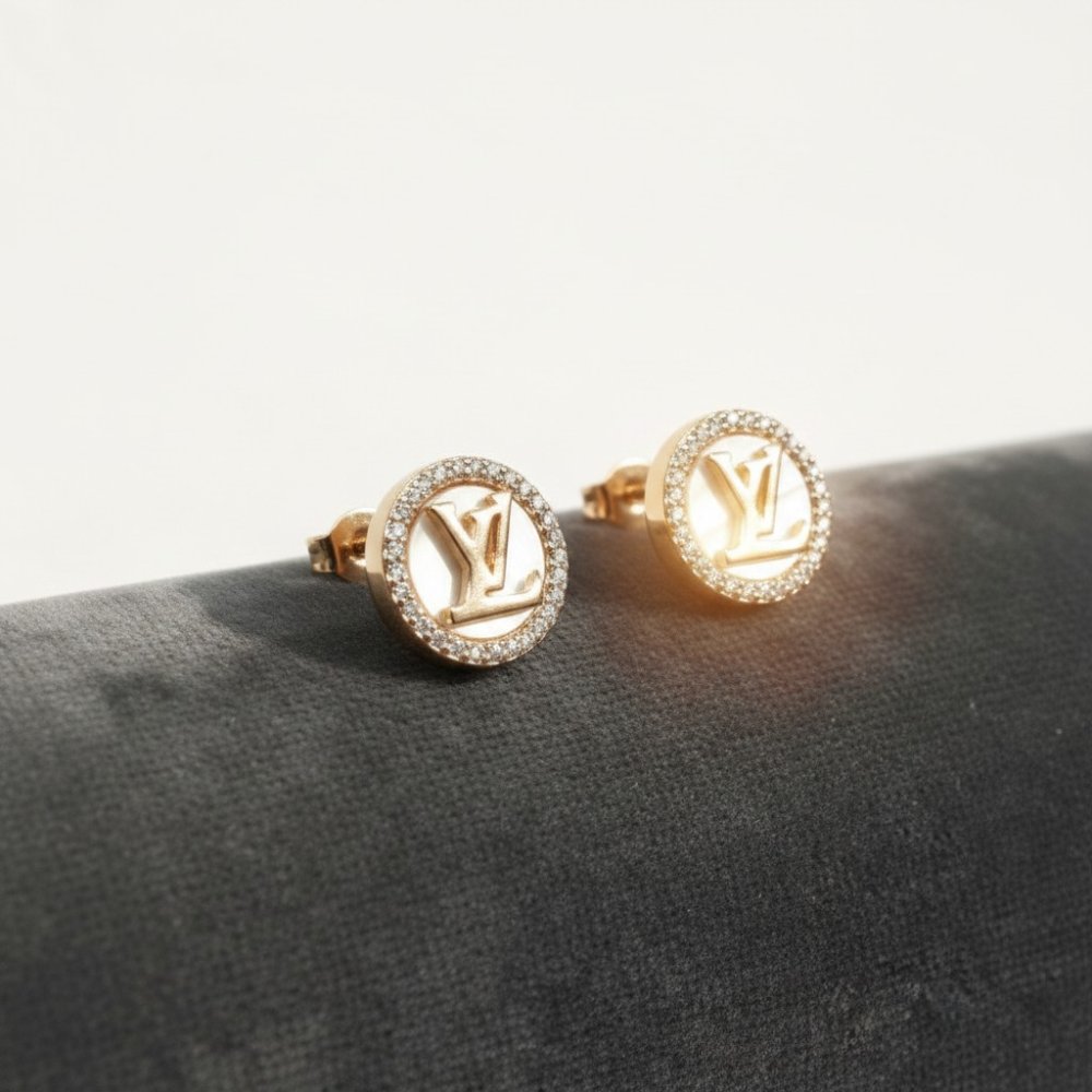Monogram Luxe Halo Studs
