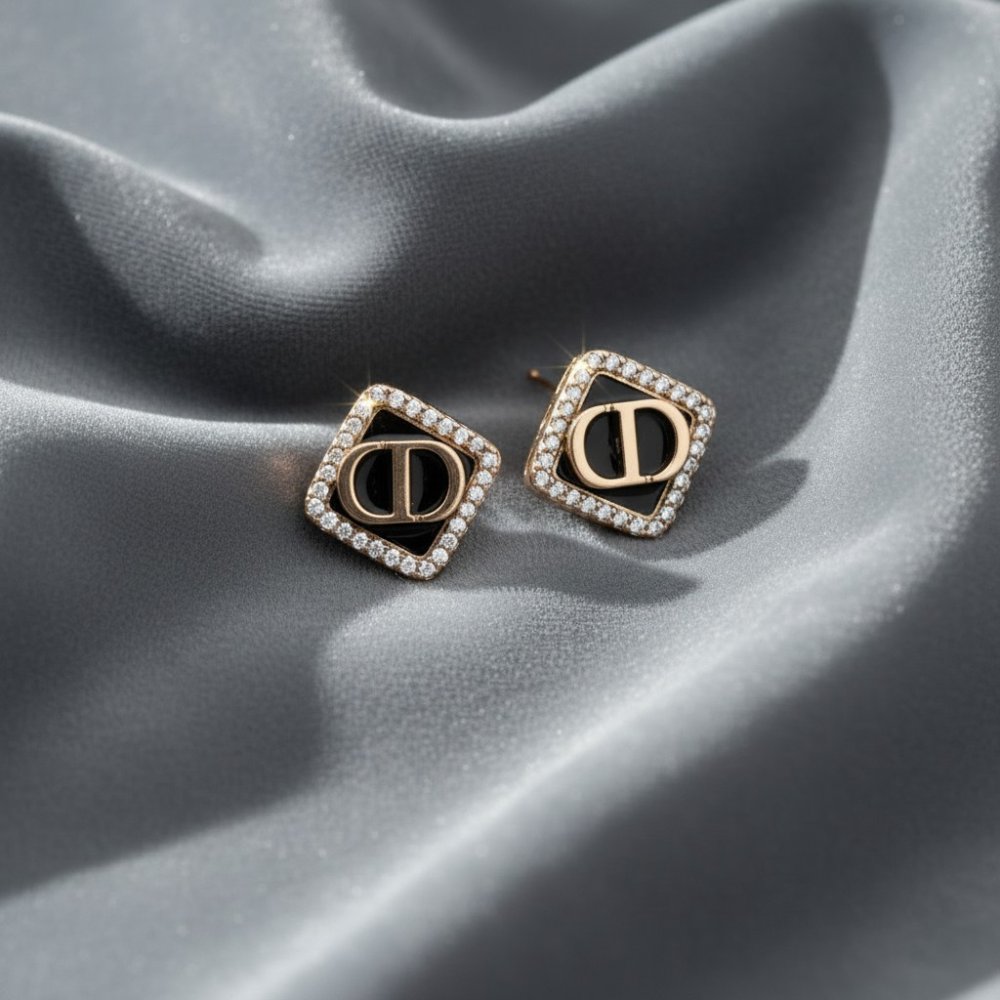 Noir Elegance Diamond Studs