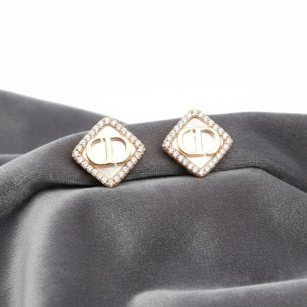 Geometric Monogram Studs