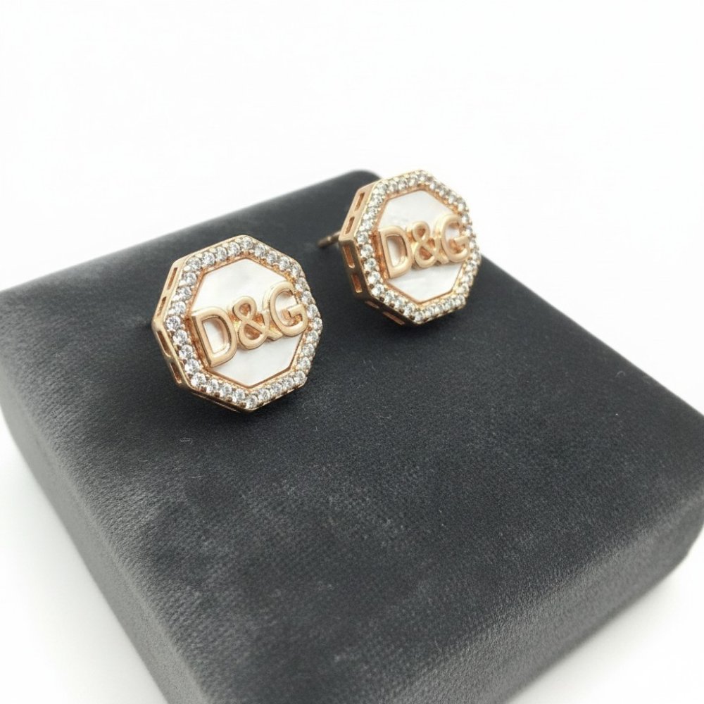 Octagon Luxe Monogram Studs