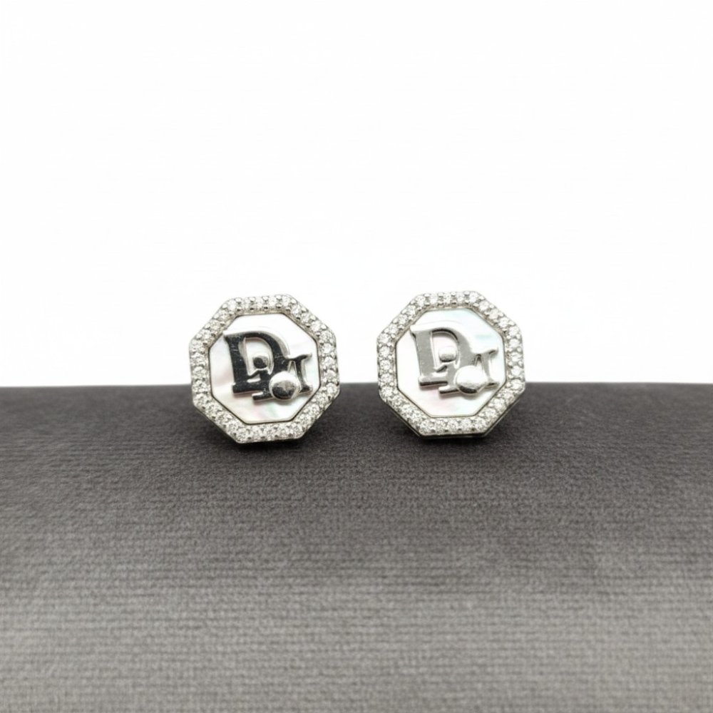 Luxe Octagon Monogram Studs