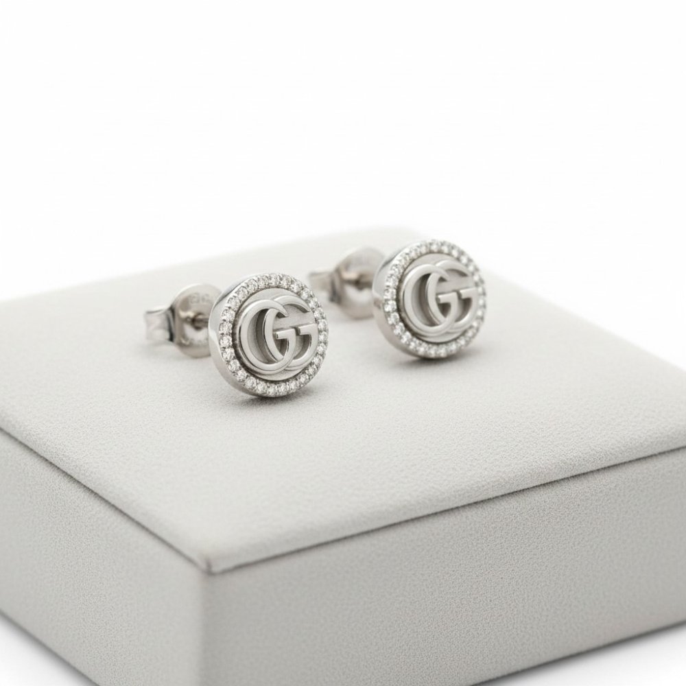 Sterling Silver Interlocking G Studs