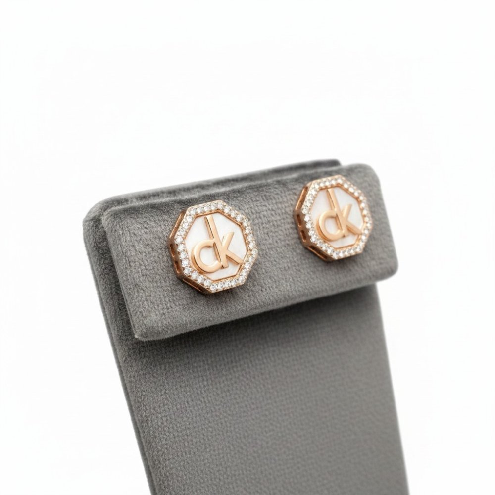 Geometric Monogram Studs