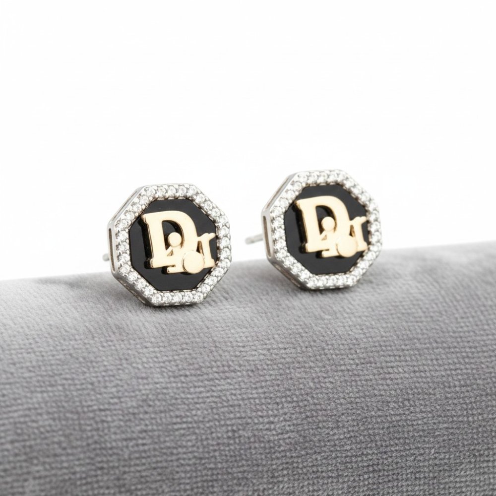 Geometric Luxe Monogram Studs