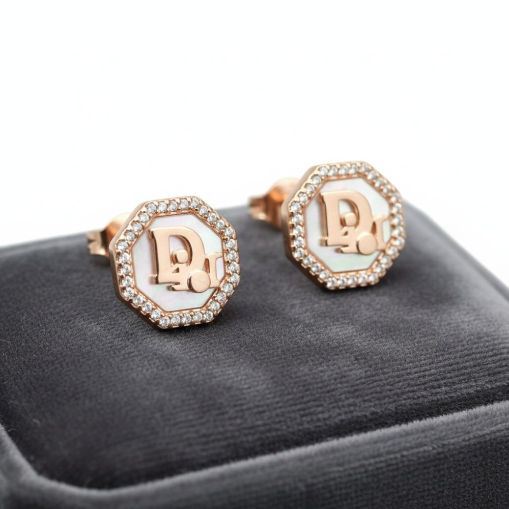 The Octagon Monogram Studs