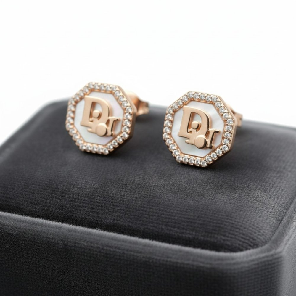 The Octagon Monogram Studs
